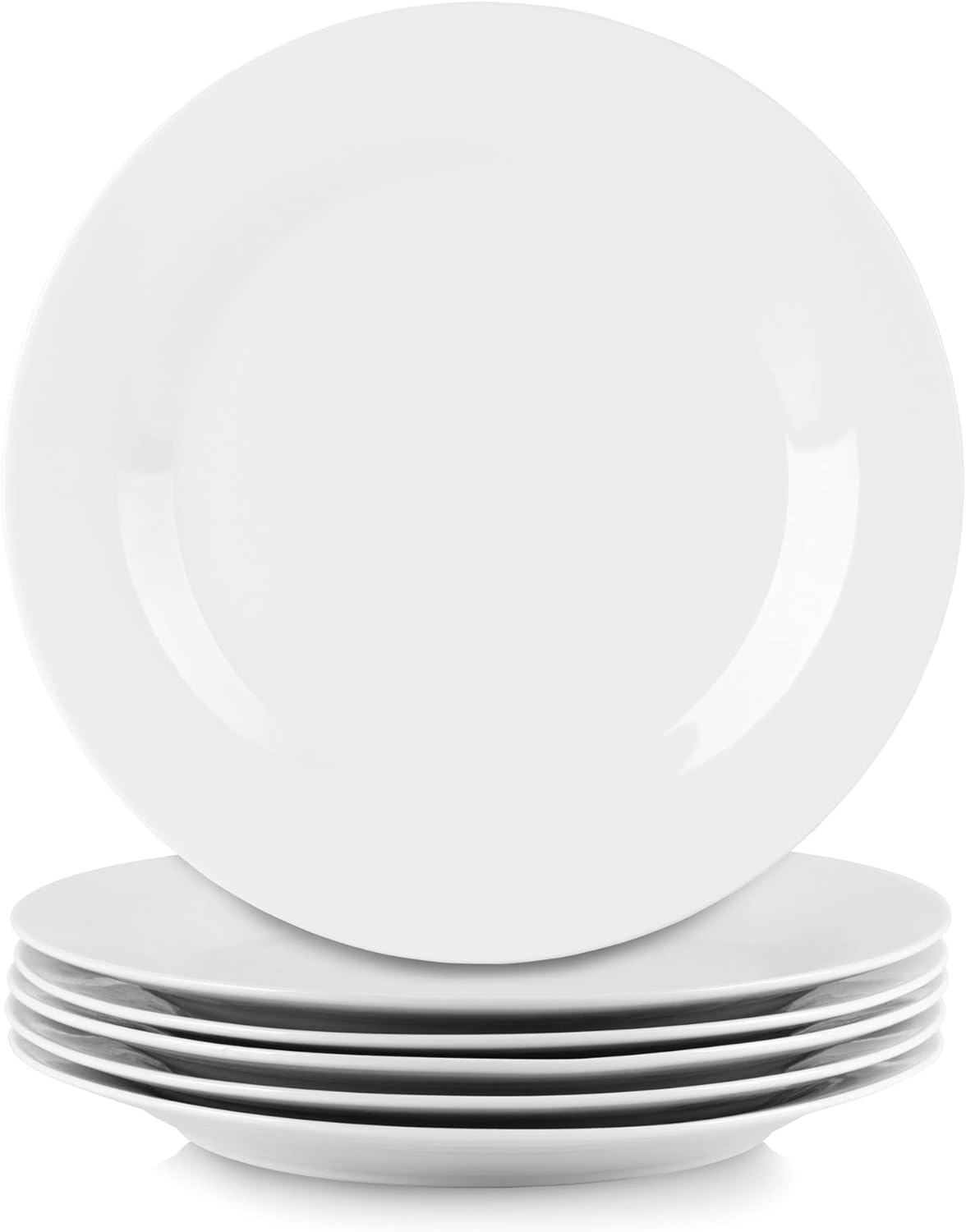 10 Strawberry Street Simply White 105 Round Dinner Plate Set of 6