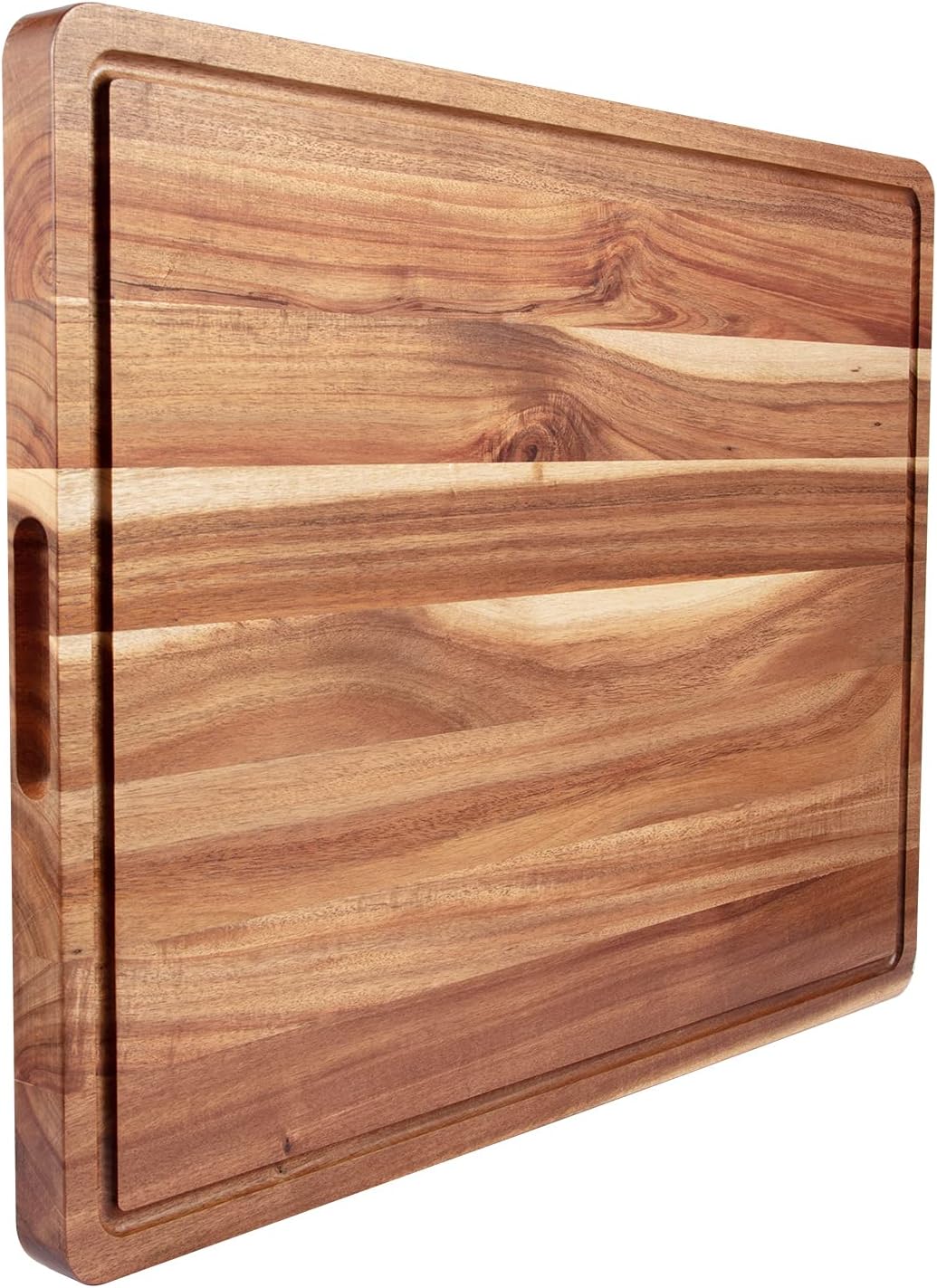 Large Acacia Wood Cutting Boards for Kitchen 24 x 18 Inch Extra Large Wooden Cutting Board with Juice Groove Reversible Butcher 