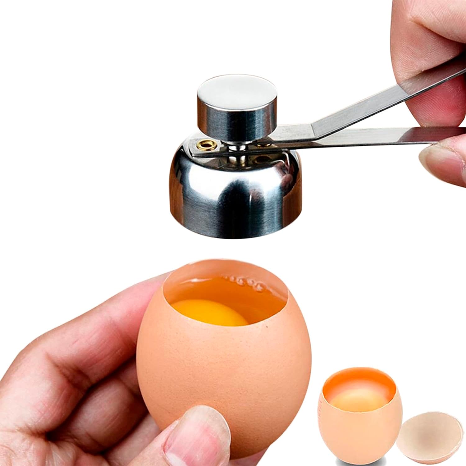 Stainless Steel Egg Topper Cutter Tool - Quail Egg Cutter Egg Shell Breaker Egg Cracker Tool - Egg Opener Topper Cutter Egg Shel