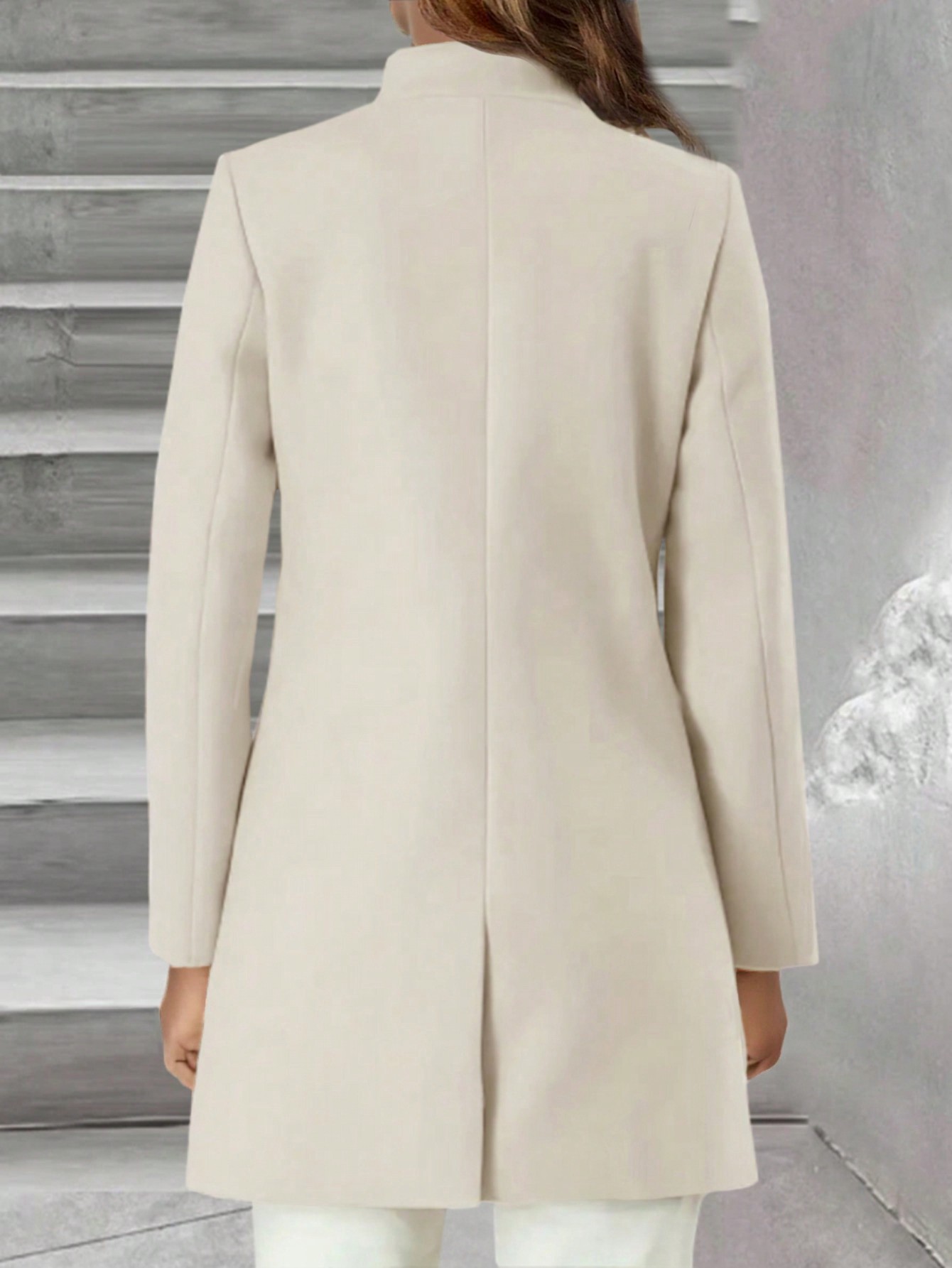 Single-Breasted Coat With Side Pockets