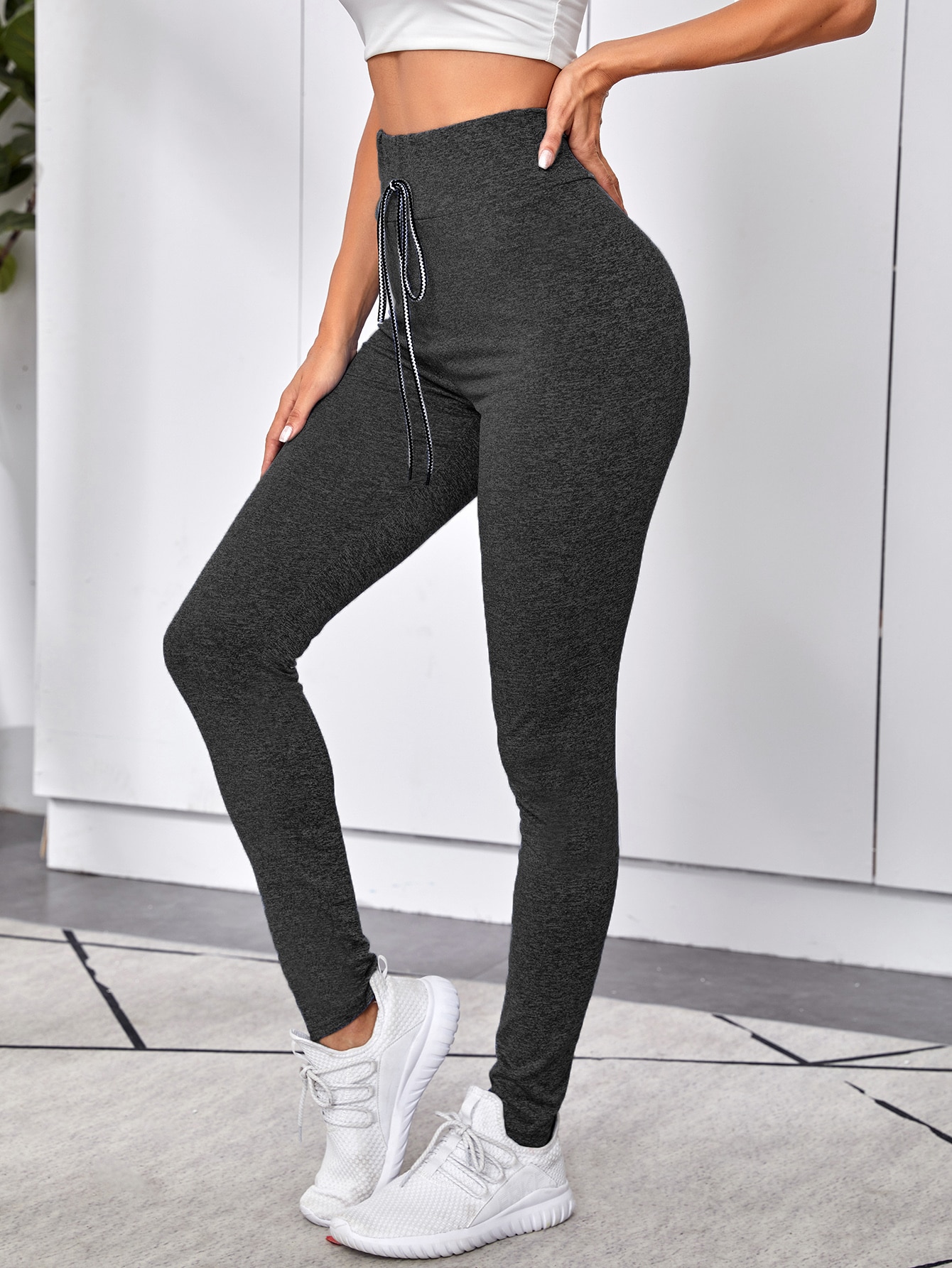 High-Rise Drawstring Leggings