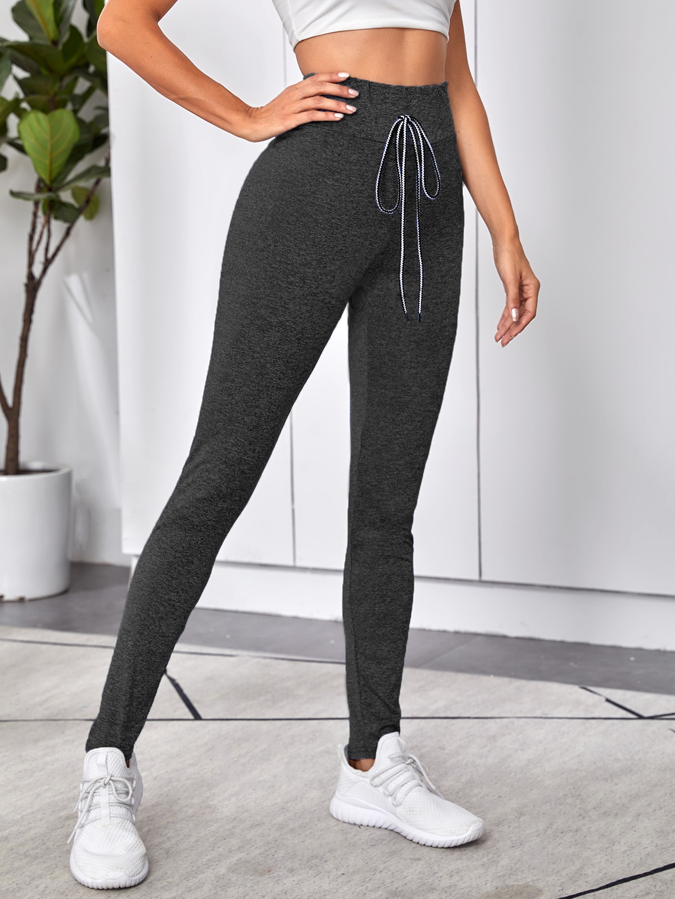 High-Rise Drawstring Leggings