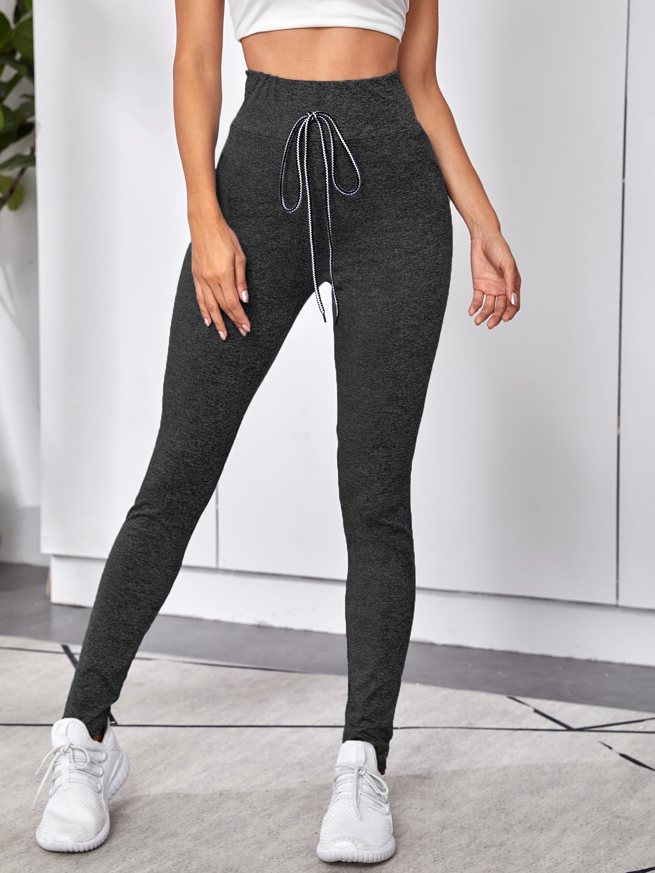 High-Rise Drawstring Leggings