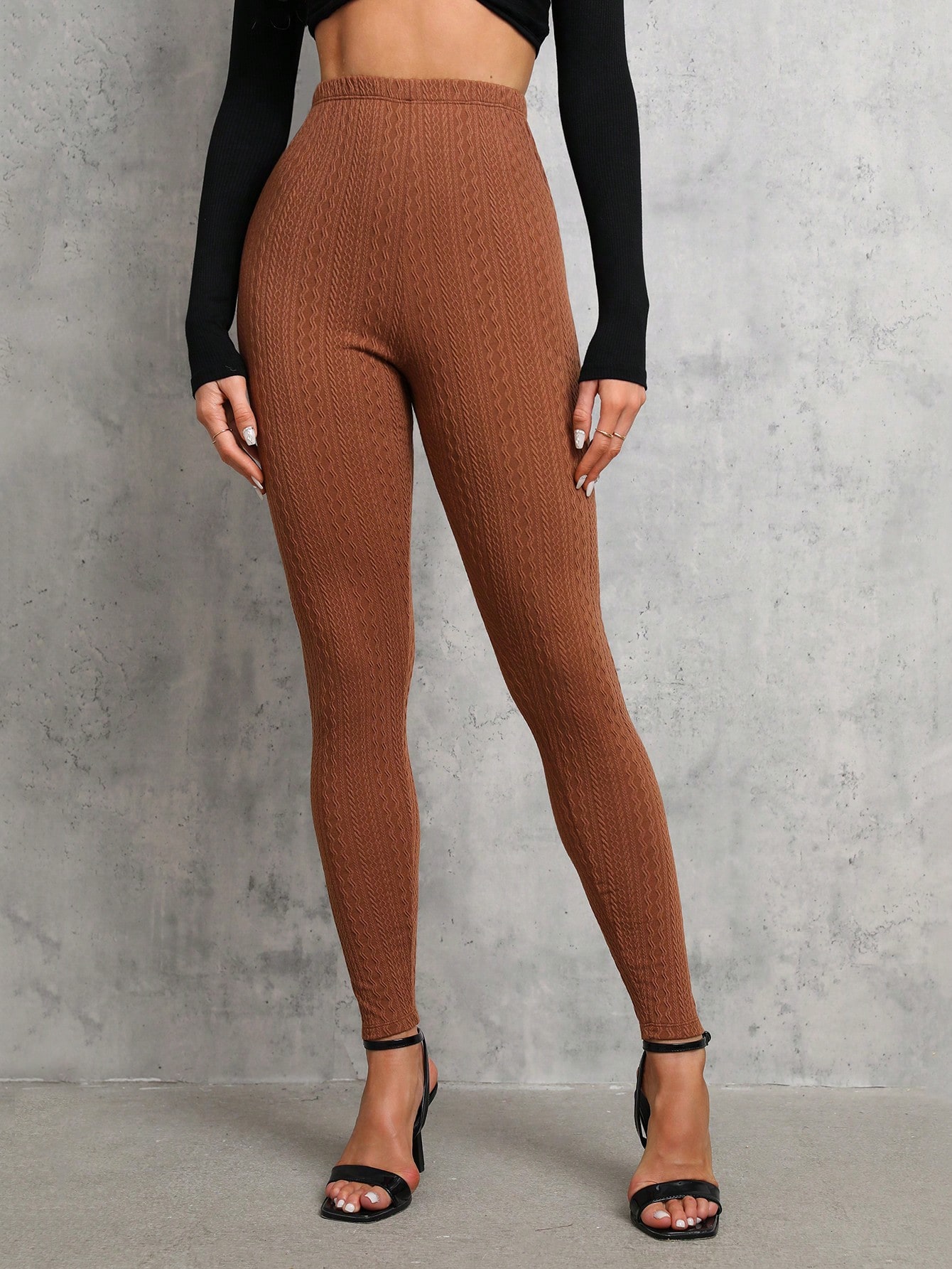 Tall Women's Solid Color High Waist Leggings