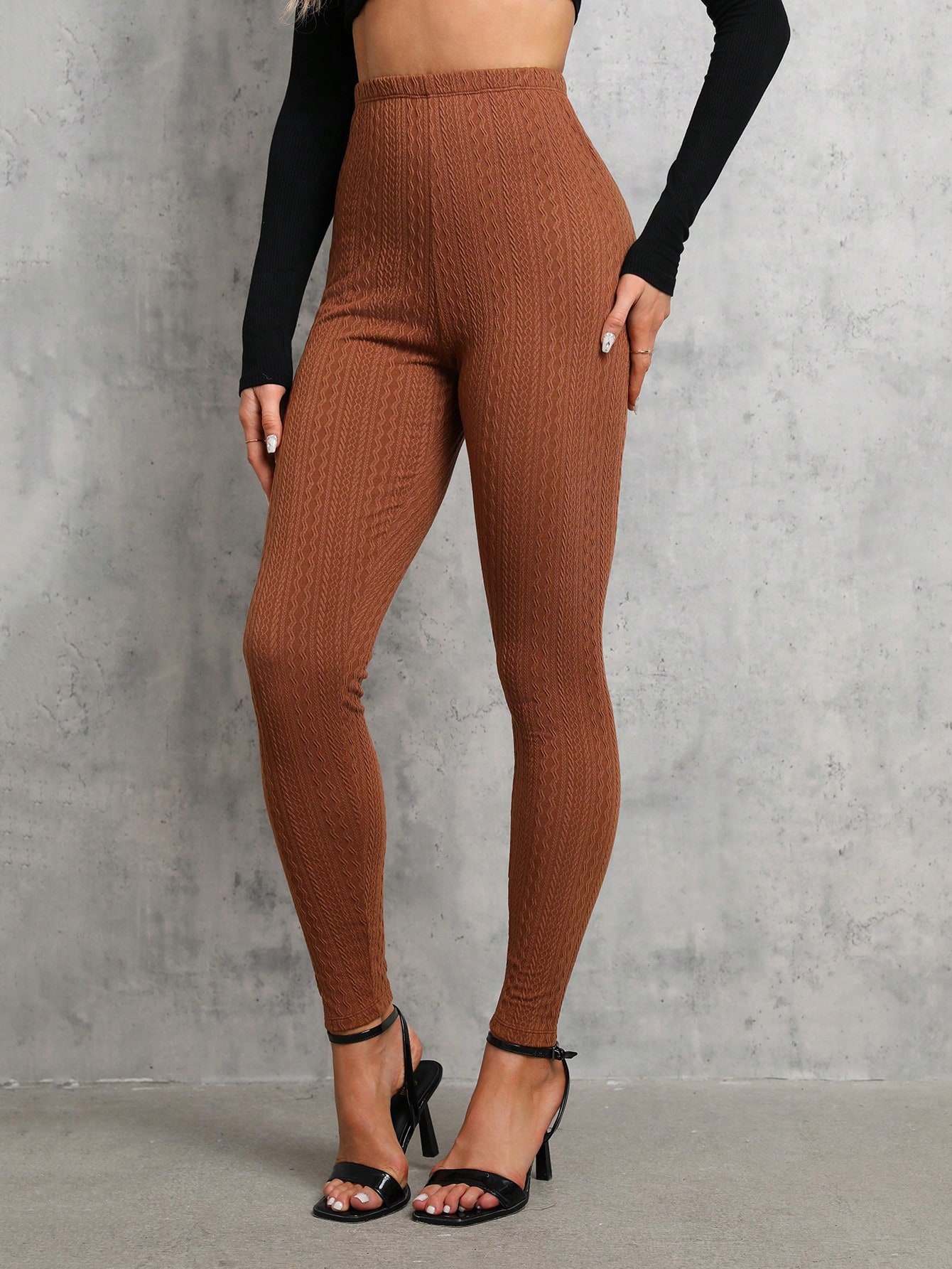 Tall Women's Solid Color High Waist Leggings