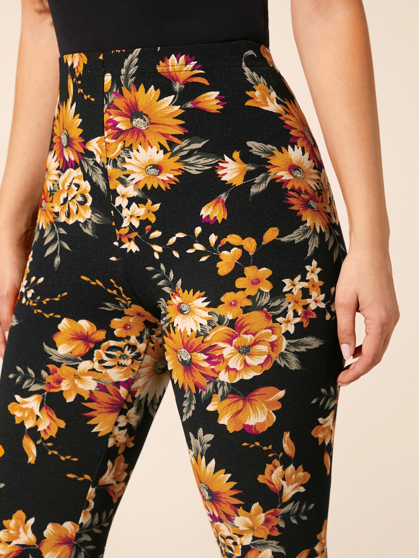 Floral Print High Waist Leggings