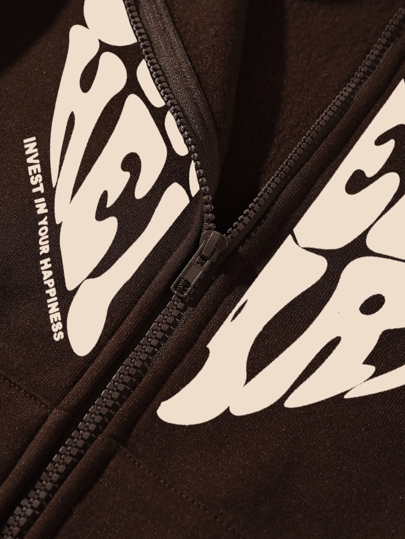 Coolane Letter Graphic Zip Up Thermal Lined Hoodie