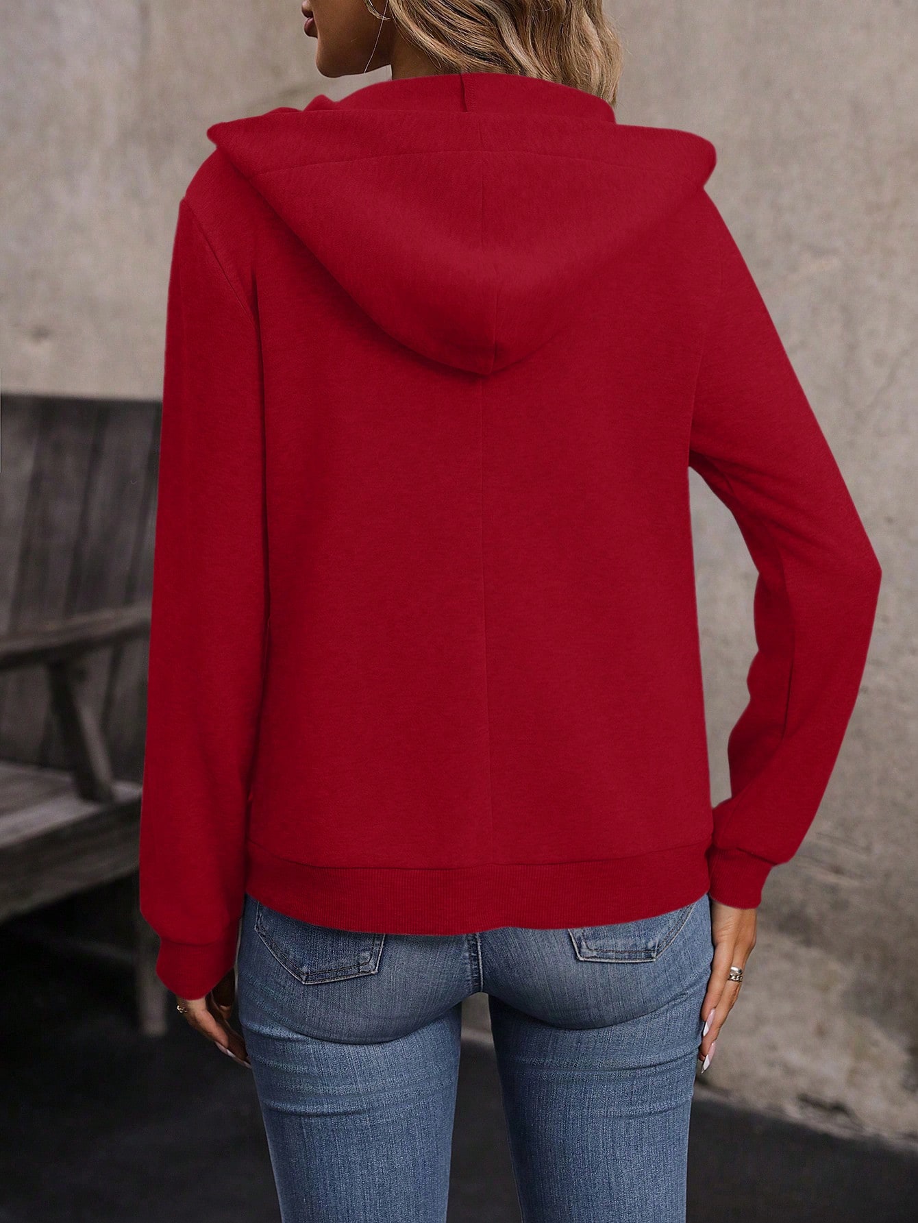 Side Pocket Zipper Hoodie Sweatshirt