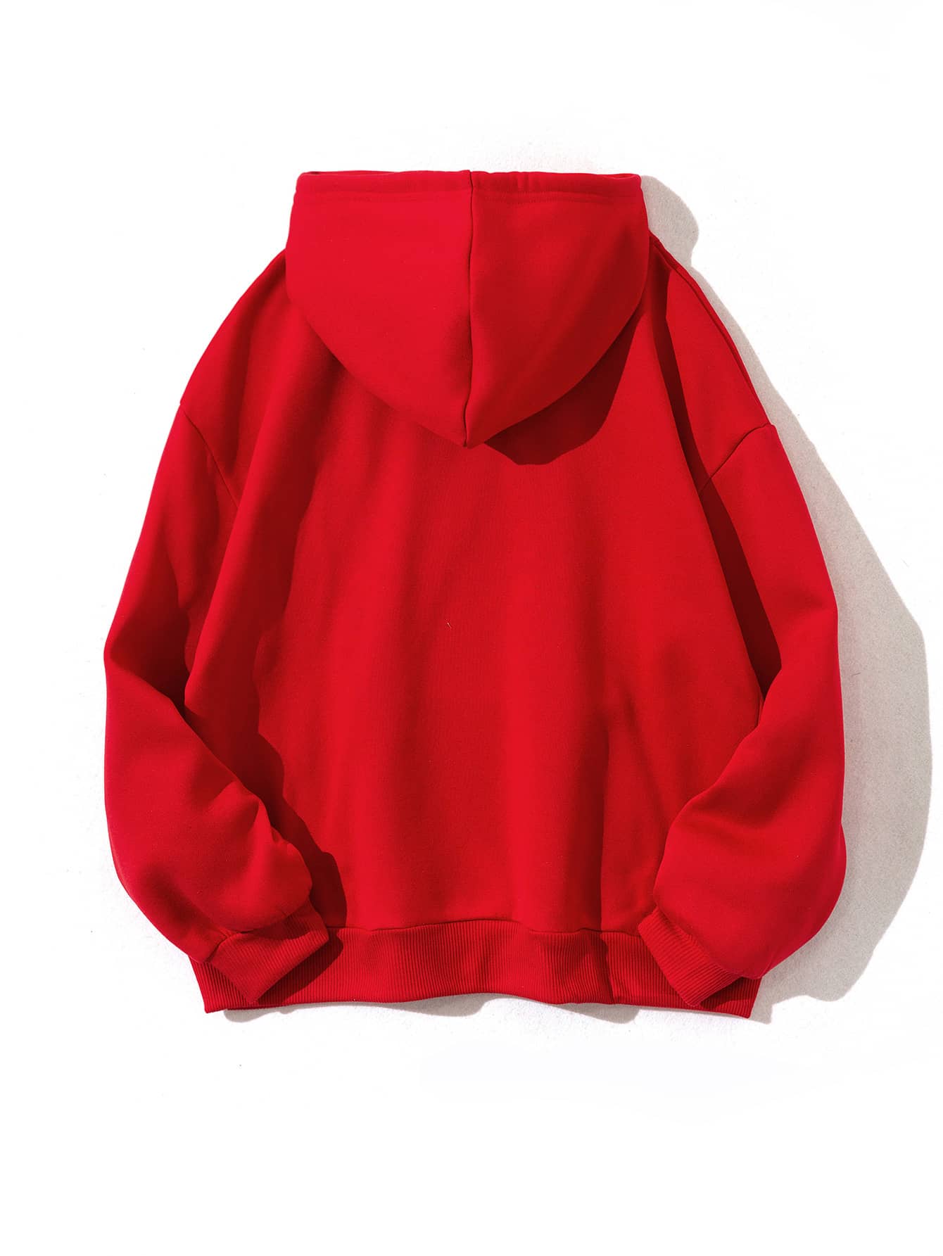 Letter Graphic Drawstring Thermal Lined Hoodie