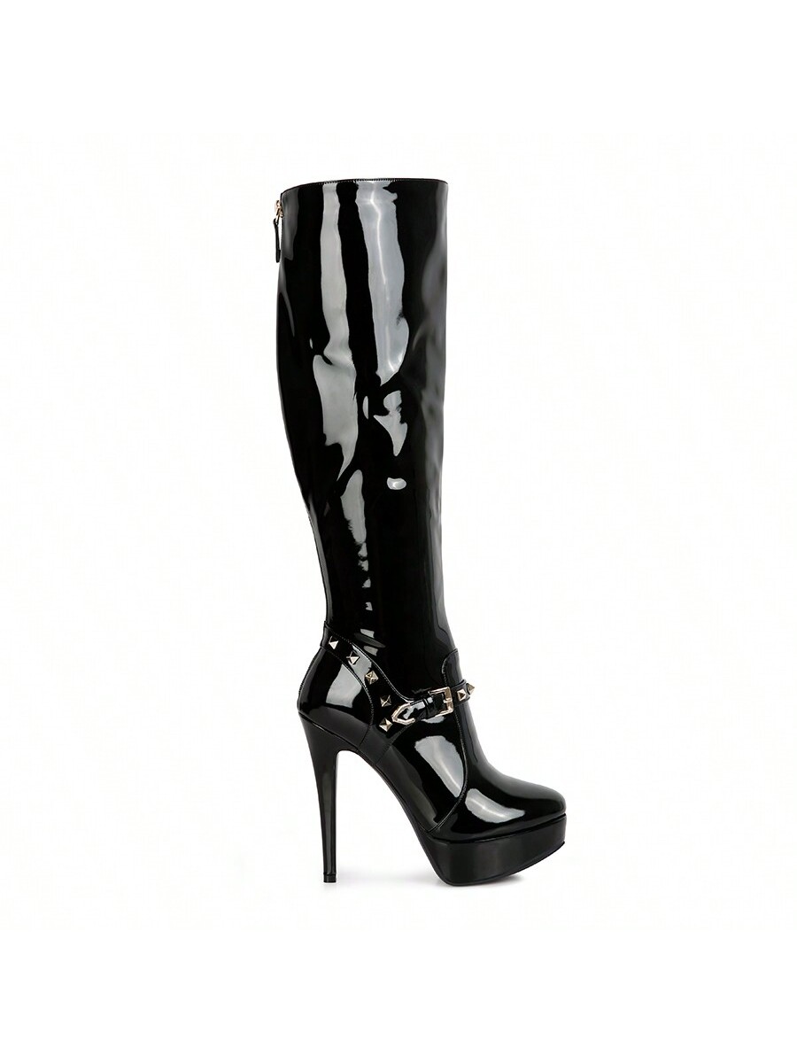 Daphne Stiletto Heeled Mid Calf Boots