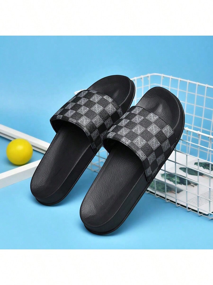 Men's Casual Slippers, Comfortable Lightweight Flat Sandals, Round Toe, Stylish Beach Outdoor Flip Flops