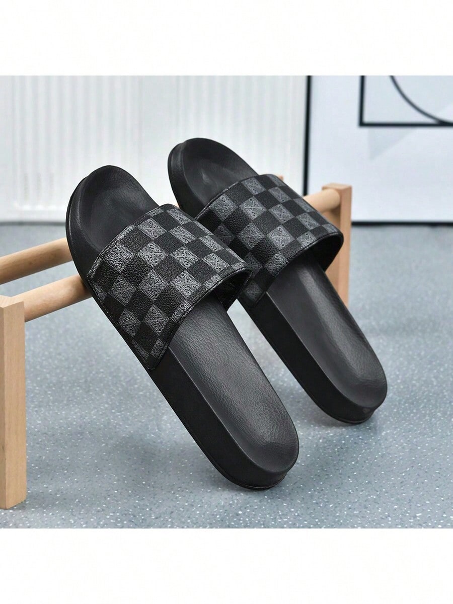 Men's Casual Slippers, Comfortable Lightweight Flat Sandals, Round Toe, Stylish Beach Outdoor Flip Flops