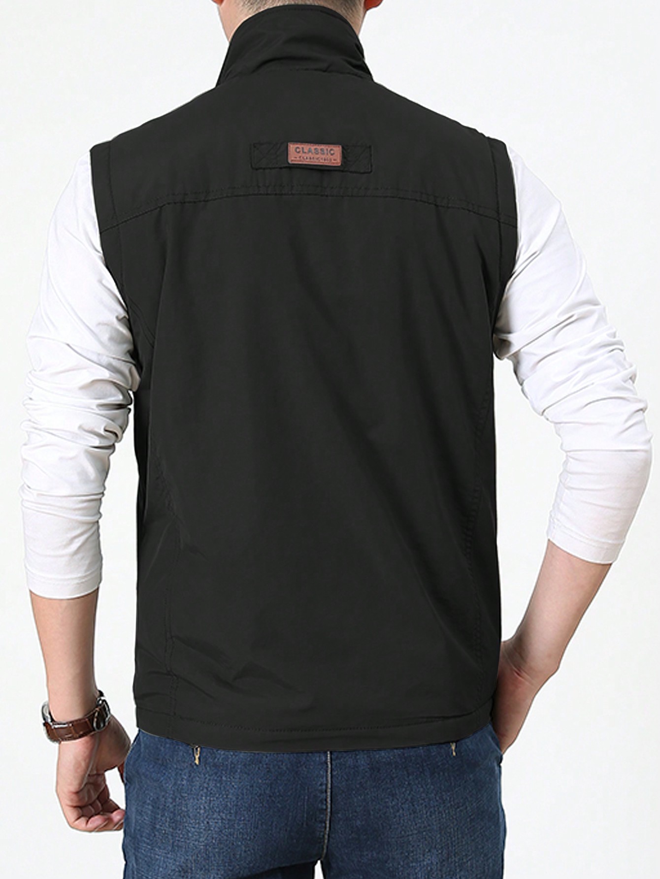 Men'S Patched Detailed Letter Embroidered Vest