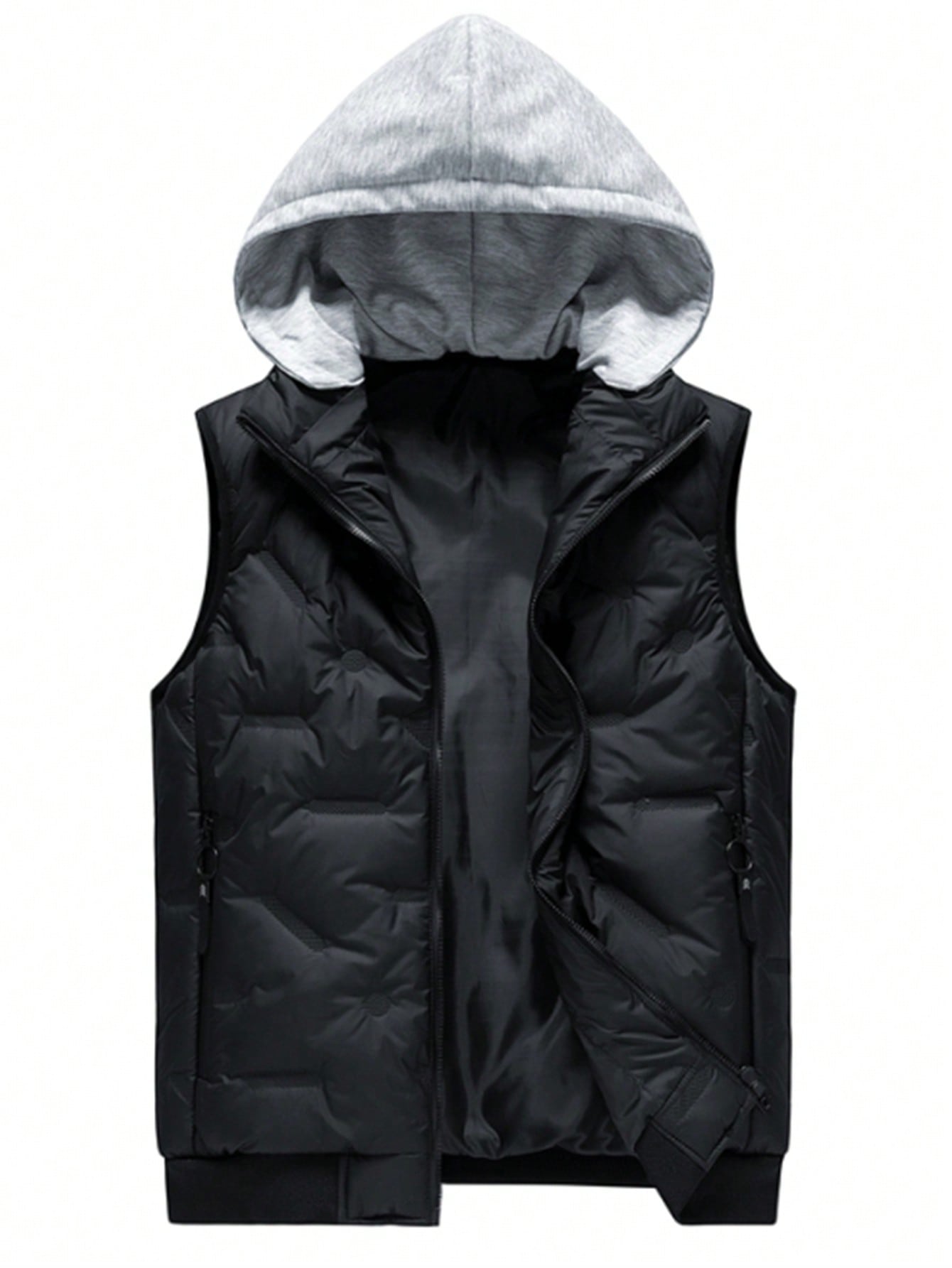 Men's Detachable Hooded Warm Vest