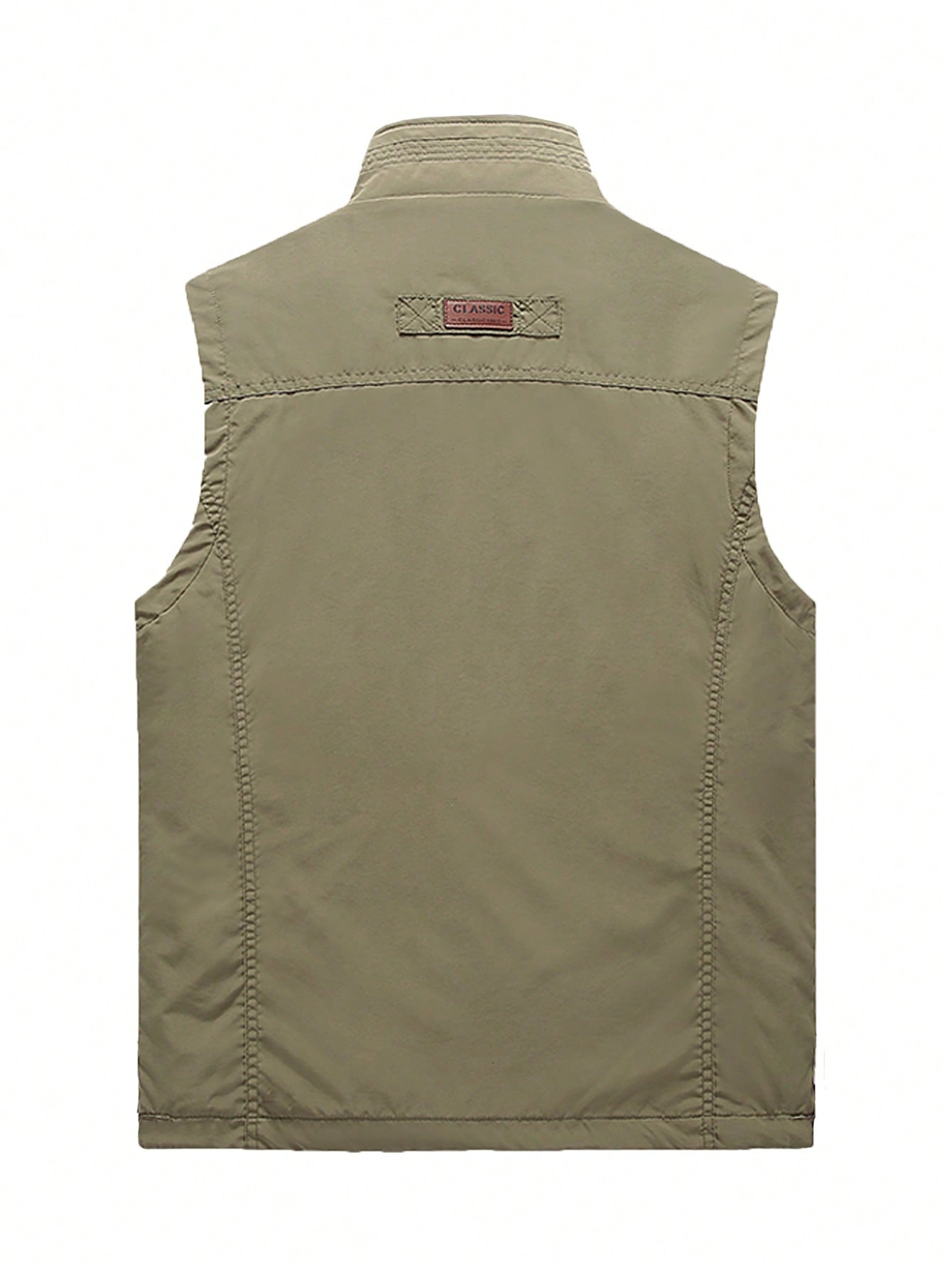 Men Letter Graphic Zipper Vest