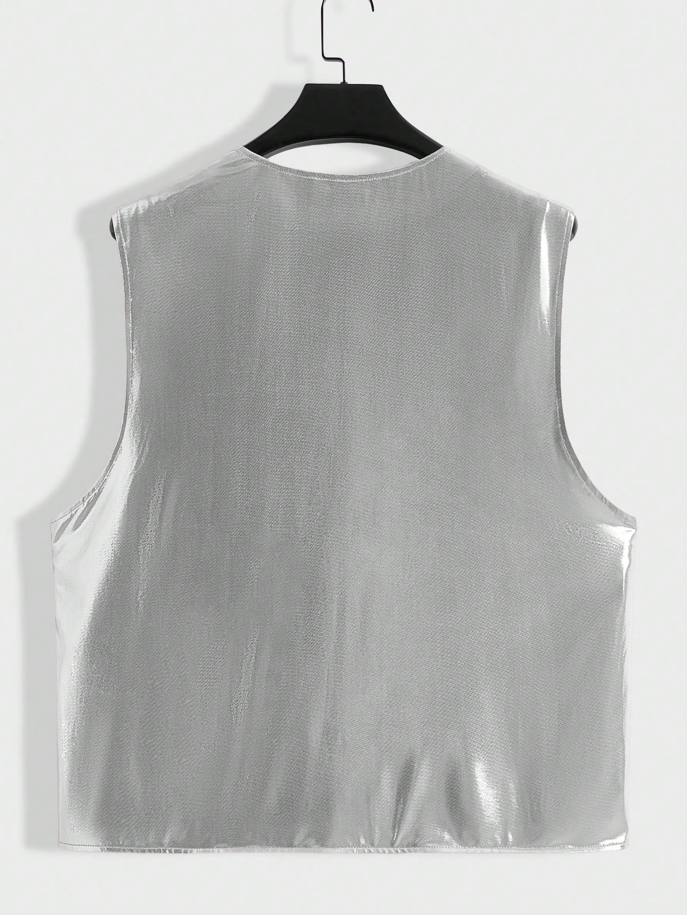 Manfinity EMRG Loose-Fit Men's Silver-Colored Vest With Large Pockets