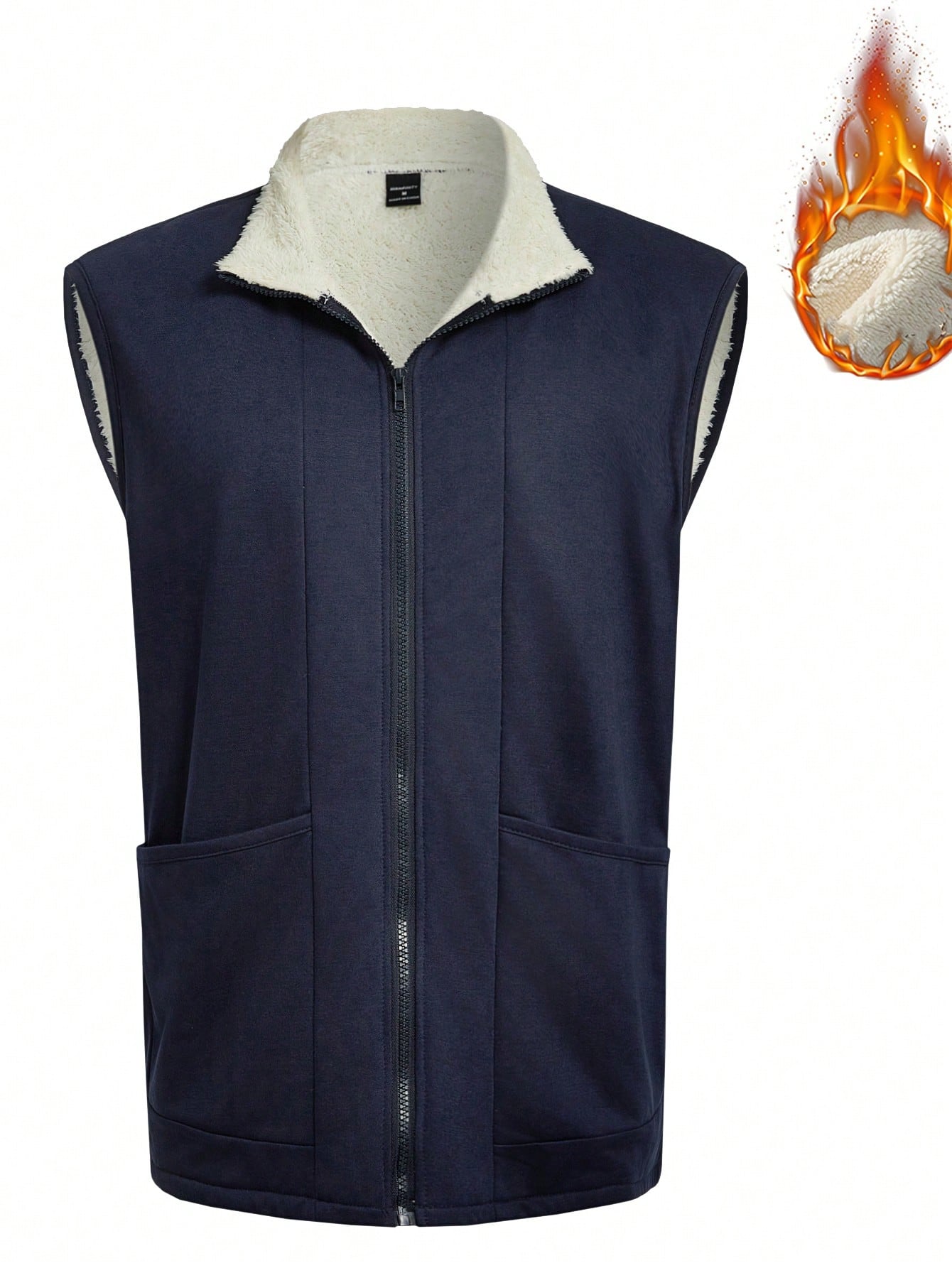 Manfinity Homme Men's Zipper Front Fleece Lined Vest