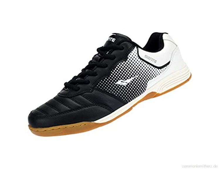 Dvina Hallenschuhe Turnschuhe Indoor Schuhe Sportschuhe Schwarz Weiß Schnürschuhe1601 schwarz/weiß-2 44
