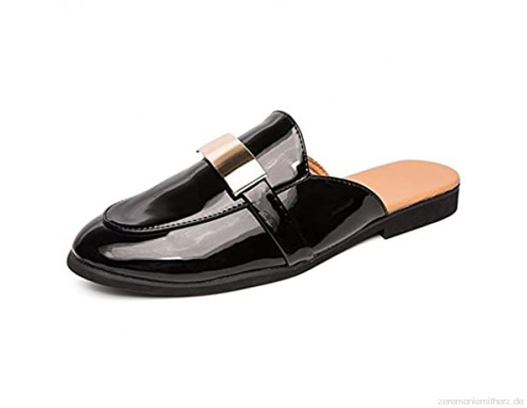 Lässige Schuhe Halb Loafers for Männer Outdoor-Hausschuhe Close Toe Slip On Kunstleder Leichte Cozy Breath Nähen Anti Slip Herre