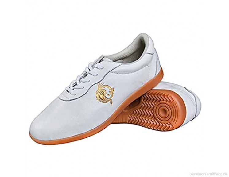 meng Taekwondo Schuhe  Unisex Taekwondo Boxen Kung Fu Tai Chi Sport Gym Schuhe für Kinder Erwachsene (Color : White  Size : 38)