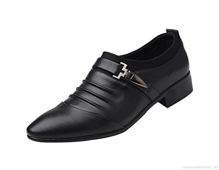 PLOT Lederschuhe Herren Herren PU Leder Business Anzug Schuhe Atmungsaktiv Oxford Slipper für Party Hochzeit Freizeit Schuhe 37-