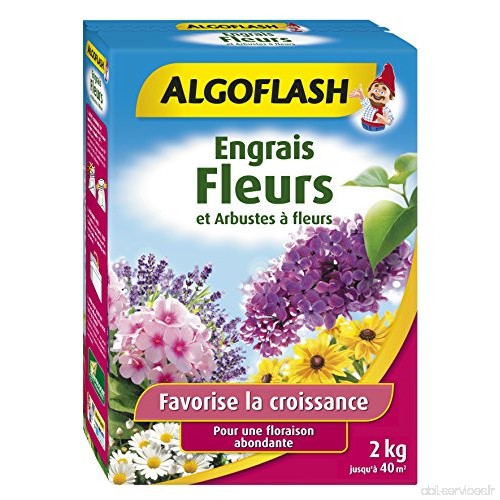 ALGOFLASH Engrais Fleurs et Arbustes à Fleurs 2 Kg Multicolore 18.3 x 6.4 x 26 cm - B079J32ZHF