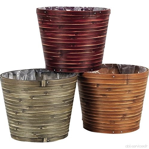 AUBRY GASPARD Cache-pots en bambou - lot de 3 - B07B68FZQY