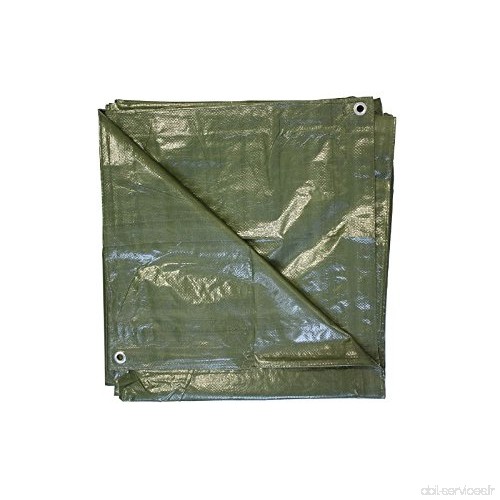 Bâche/bâche en tissu vert olive avec œillets  4 x 6 m  110 g/m² - B01KT63A3S