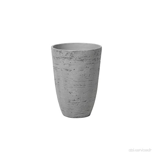 Beliani Petit cache-pot gris en pierre en forme de vase Camia - B07CG7QXW5