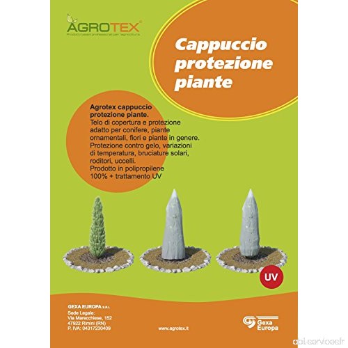 Capuchon Protection Plantes 60 gr Blanc 100 cmx0.75 m 2pz - B075ZXTS2F