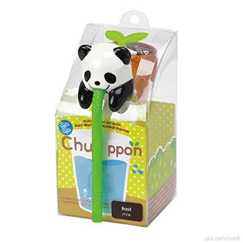 CHUPPON Panda qui boit à la paille et fait pousser des plantes - B071R3PMR1