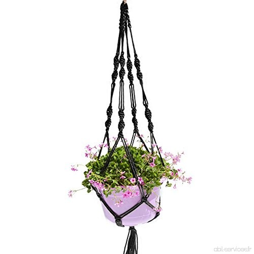 EMVANV 100 1 cm macramé paniers suspendus Pot de fleurs en jute de suspension pour un usage intérieur et extérieur plafond suppo
