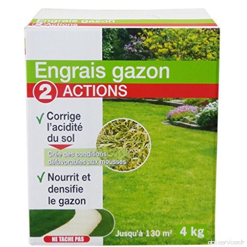 Florendi Jardin Engrais Gazon 2 en1 - Blanc 24 8 x 9 3 x 29 3 cm - B071VV5B9R