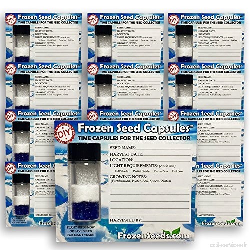 Frozen Seed Capsules 'Do-It-Yourself' DIY Medium Seed Storage Capsules '12 Pack' - Ideal for Small Seeds - The Very Best in Prop
