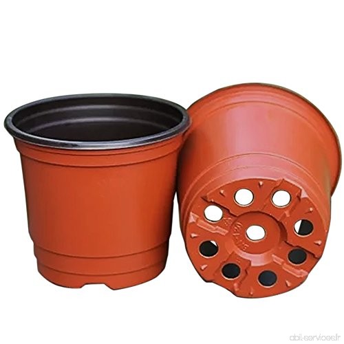 Gosear® 100 Pcs Pot De Pépinière de Double Couleur Plastique pour Jardin Fleur Plante - B01CHAZ3AM