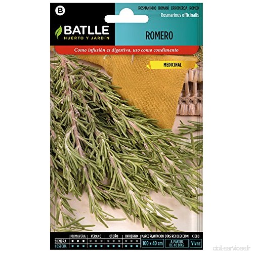 Graines aromatiques de Batlle - Romarin (Seeds - 10-20cm) - B00ID4OWYA