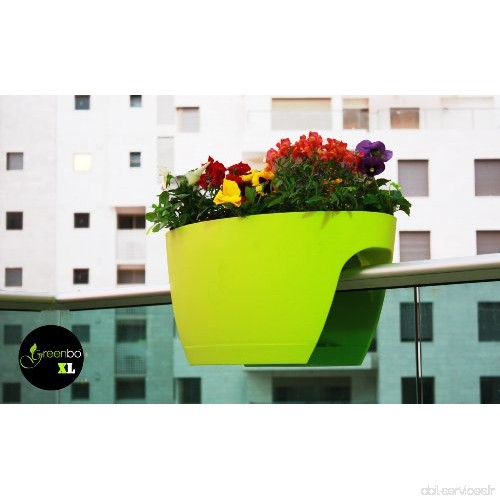 Greenbo XL Planter Pot Vert XL – Pot – Jardinière de balcon – Jardinière de balcon - B079Z4KSVG