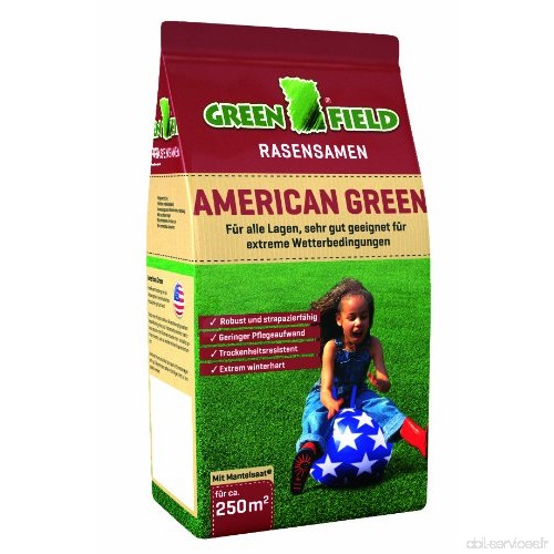 Greenfield 62051 américain Green (Vert) SEMENCES DE GAZON 5 kg pour env. 250 QM - B00JLB38IK