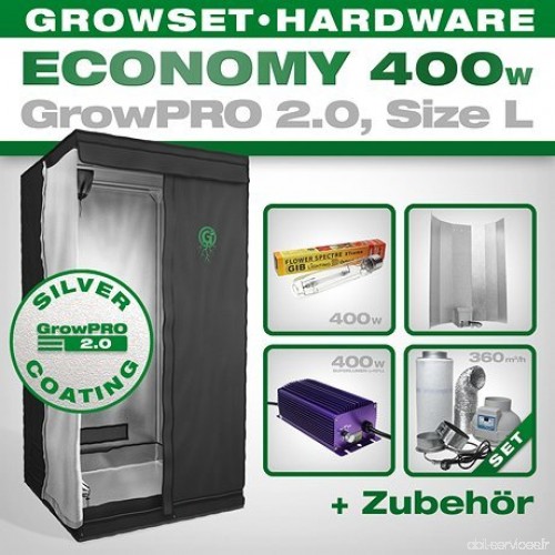 GrowPRO Growbox 2.0 L Eco - Chambre de culture en set 400 W - B00HAM8ABM