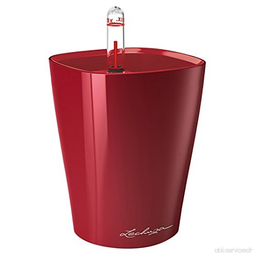 LECHUZA Mini Deltini Pots de table Rouge écarlate brillant - B00AL7F2V4