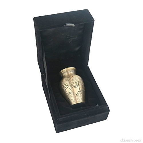 Love to Treasure Amour au trésor miniature Doré et Noir celtique Claddagh Urne funéraire pour animal domestique ou humains des c