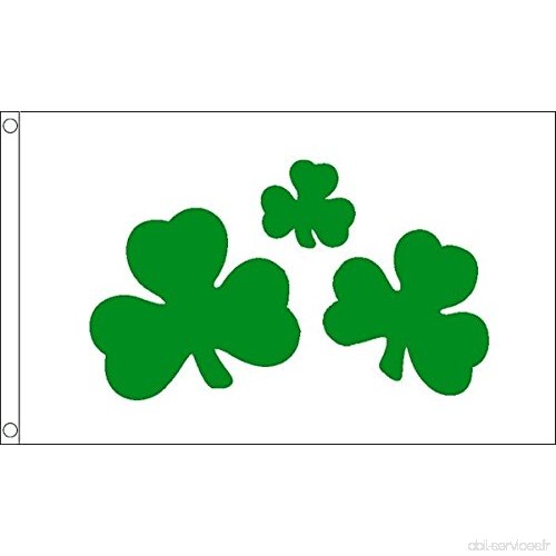 Lucky Trèfle irlandais Fête de St Patricks Drapeau - TROIS Feuille Trèfle Drapeau - Idéal pour les ST.PATRICK'S JOUR PARADE & So