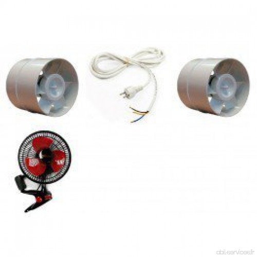 Mini Kit ventilation intra 125 mm extra 150mm et ventilo pince - B0188668M6