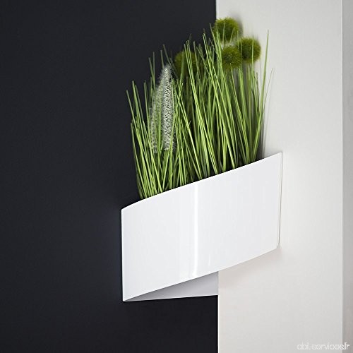 Modul'Green - Pot pour plantes mural Design - Intérieur / Extérieur - Blanc - B008IEIHN2