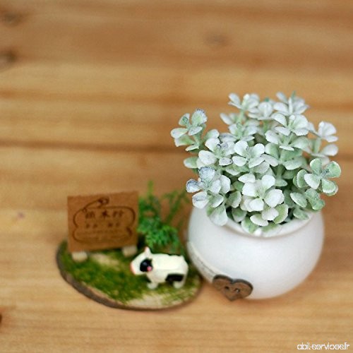 NACOLA artificielle Mini plantes en pot Petite Simulation Pot de fleurs Faux Fleur bonsaï plantation avec pots pour mariage Home