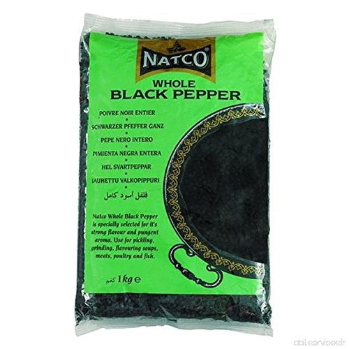 Natco entier poivre noir 1 kg (paquet de 1kg) - B0774W2K