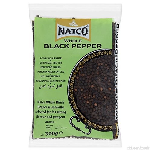 Natco entier poivre noir 300g (paquet de 300g) - B0774L9Y1L