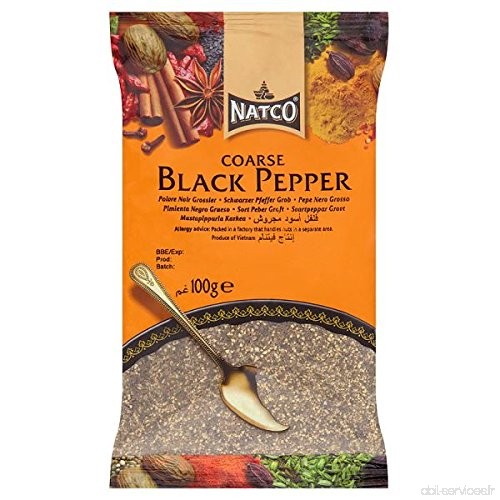 Natco grossier poivre noir 100 g (paquet de 100 g) - B0774NH44F