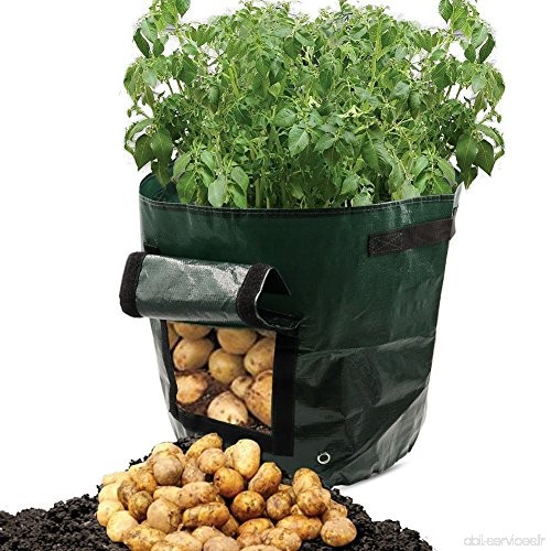 pommes de terre Sac de plantation Pot de fleurs OPP Sacs Légumes Croissance Sacs avec rabat à accès pour récolte - B072QF234Y