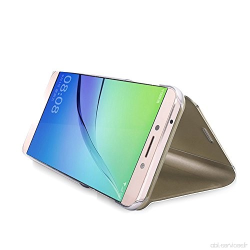 pour Samsung Galaxy S9 Housse Etui  CrazyLemon Date Heure Clair Voir Miroir Lumineux Debout Flip Cover avec Béquille et Fonction